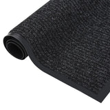 VIDAXL PORTOMAT 80x120 cm gestreiftes Anthrazit