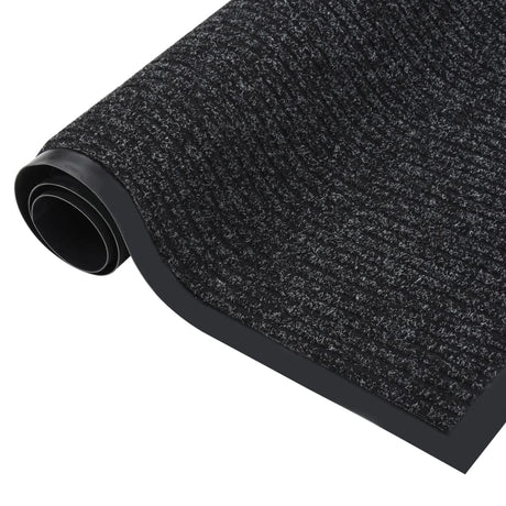 VIDAXL PORTOMAT 80x120 cm gestreiftes Anthrazit