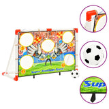 Vidaxl football goals set with target wall 120x51x77.5 cm