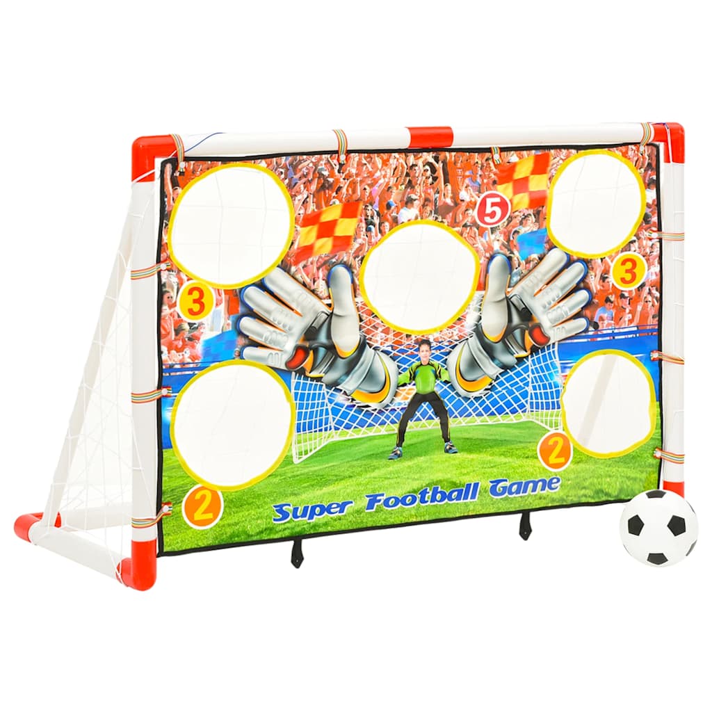 Vidaxl football goals set with target wall 120x51x77.5 cm