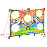 Objetivos de fútbol de Vidaxl establecidos con el muro objetivo 120x51x77.5 cm