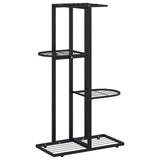 Vidaxl Blütenstandard mit 4 Schichten 43x22x76 cm Metallschwarz