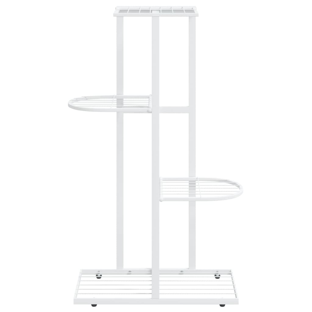 Vidaxl Flower Standard With 4 Layers 43x22x76 cm Metal White