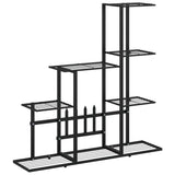 Vidaxl Blumenstandard 94.5x25x88 cm Metallschwarz