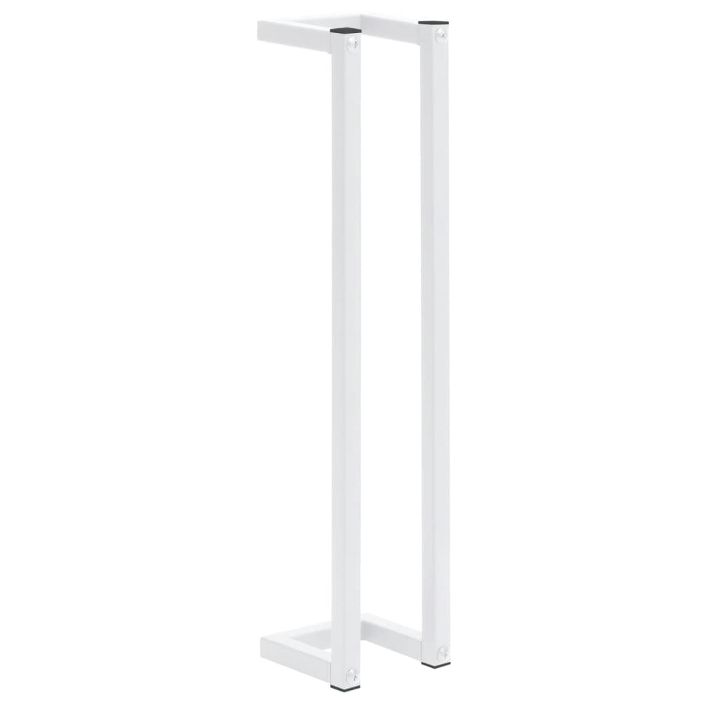 Rack de serviette Vidaxl 12.5x12.5x60 cm en acier blanc