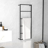 Rack per asciugamano Vidaxl 45x10x115 cm in acciaio nero