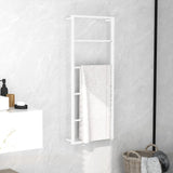 Rack de serviette Vidaxl 45x10x115 cm en acier blanc