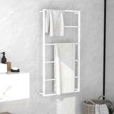 Vidaxl -Handtuchregal 60x10x116 cm Stahlweiß
