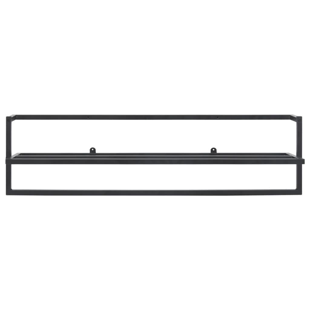 Vidaxl Rack de toalla 95x25x22 cm de hierro negro