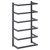 Vidaxl Handduch Rack 24x12x48 cm Stahl schwaarz