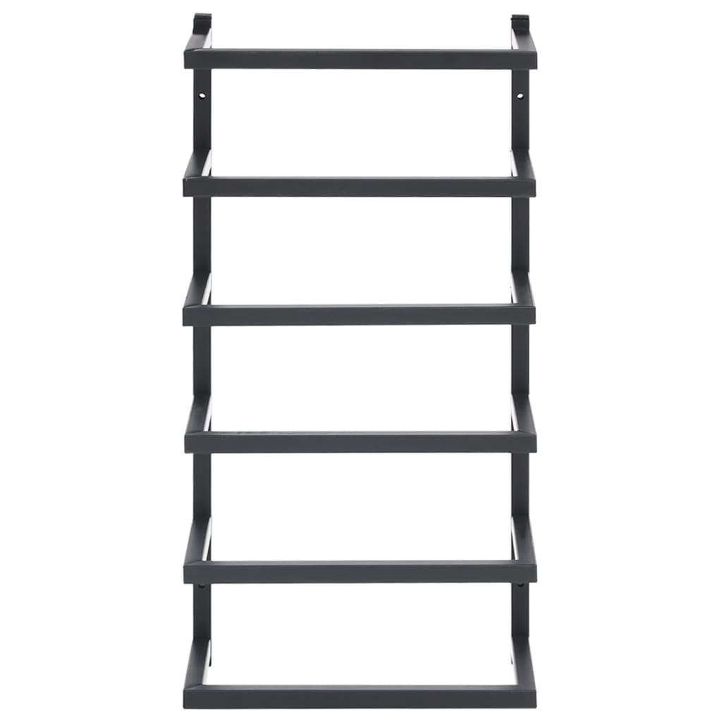 Vidaxl Handduch Rack 24x12x48 cm Stahl schwaarz