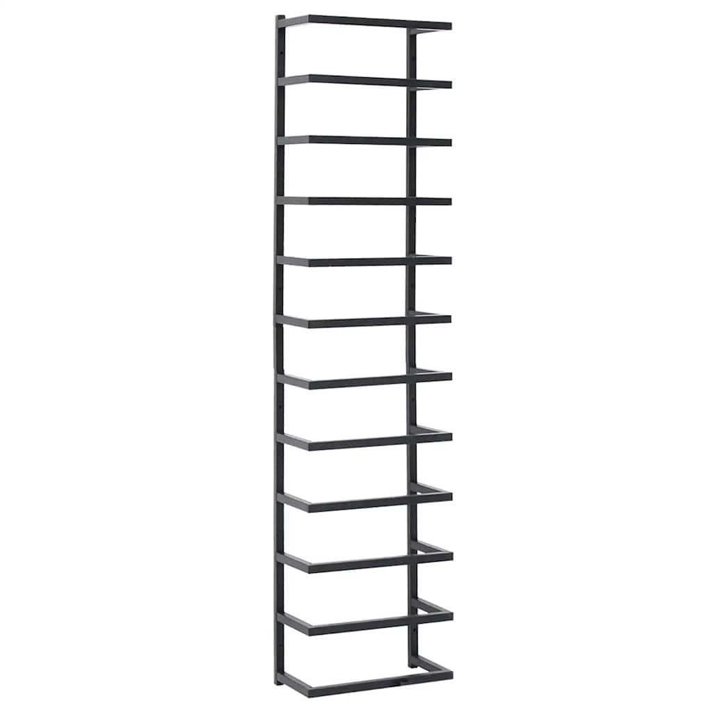 Vidaxl -Handtuchregal 24x12x96 cm Stahlschwarz