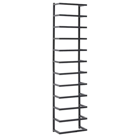 Vidaxl -Handtuchregal 24x12x96 cm Stahlschwarz