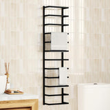 Vidaxl -Handtuchregal 24x12x96 cm Stahlschwarz