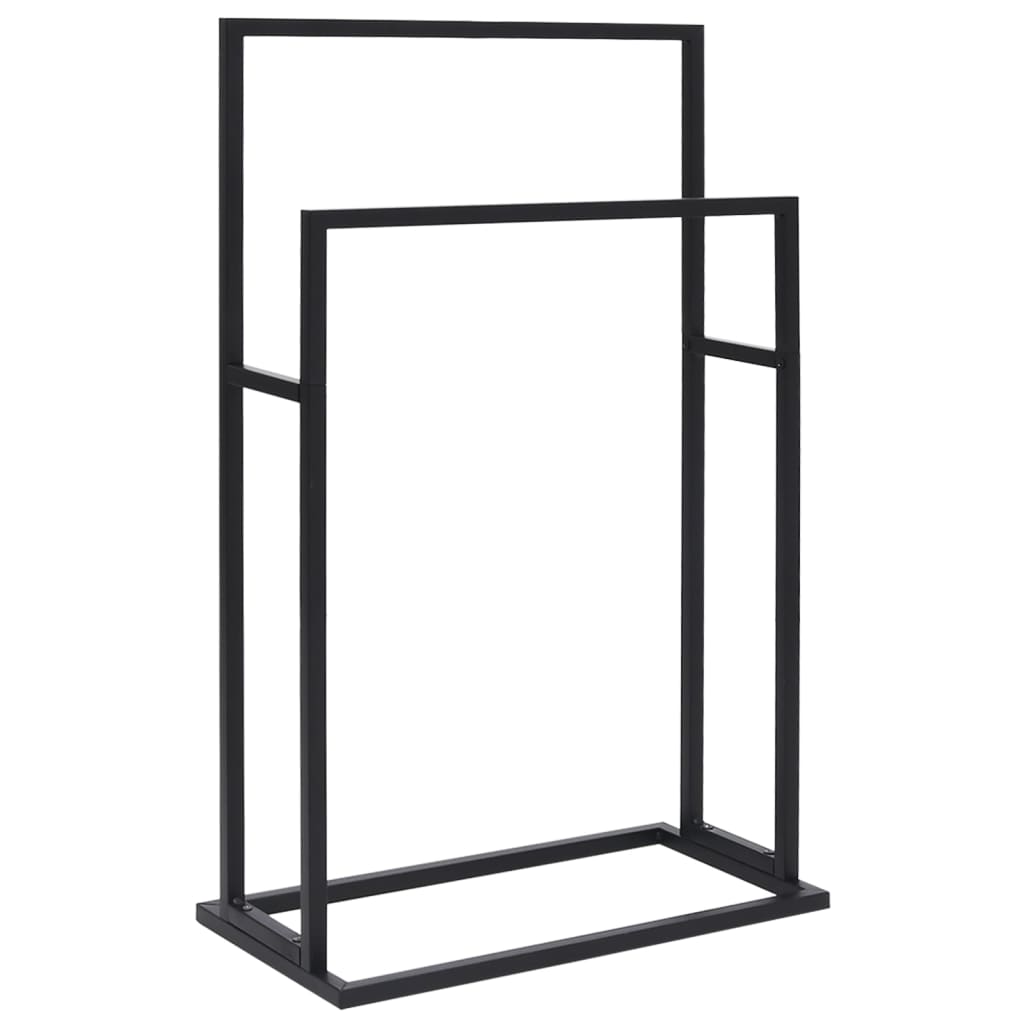 Vidaxl Handduchsuch Rack ofgedeckt 48x24x78,5 cm Schwaarz