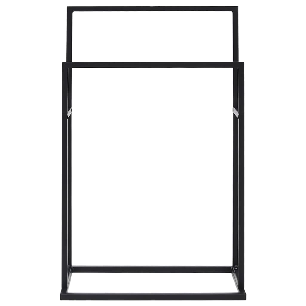 Vidaxl Handduchsuch Rack ofgedeckt 48x24x78,5 cm Schwaarz