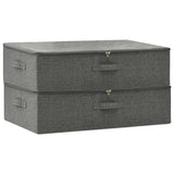 VIDAXL -Speicherboxen 2 ST 70x40x18 cm Stoffanthrazit -Verschärfen