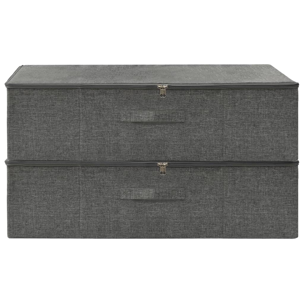 VIDAXL -Speicherboxen 2 ST 70x40x18 cm Stoffanthrazit -Verschärfen