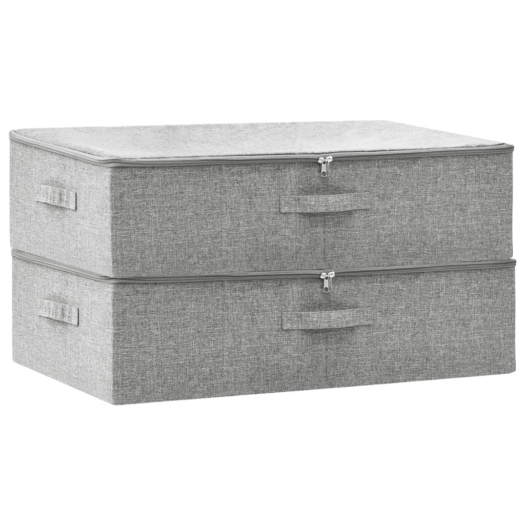 Vidaxl Storage boxes 2 ST 70x40x18 cm Fabric Gray