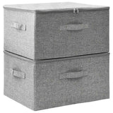 VIDAXL -Speicherboxen 2 PCs 43x34x23 cm Stoff grau