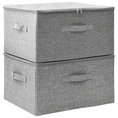 VIDAXL -Speicherboxen 2 PCs 43x34x23 cm Stoff grau