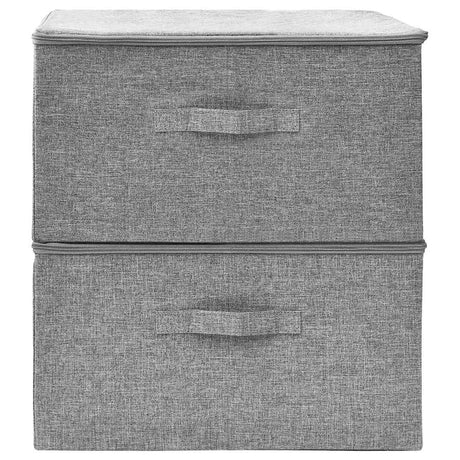 VIDAXL -Speicherboxen 2 PCs 43x34x23 cm Stoff grau