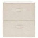 Cajas de almacenamiento de Vidaxl 2 PCS 43x34x23 CM CREM CRAM -COLADOR