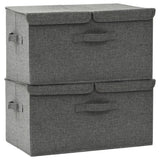 VIDAXL -Speicherboxen 2 PCs 50x30x25 cm Fabric Anthrazit -geläubt