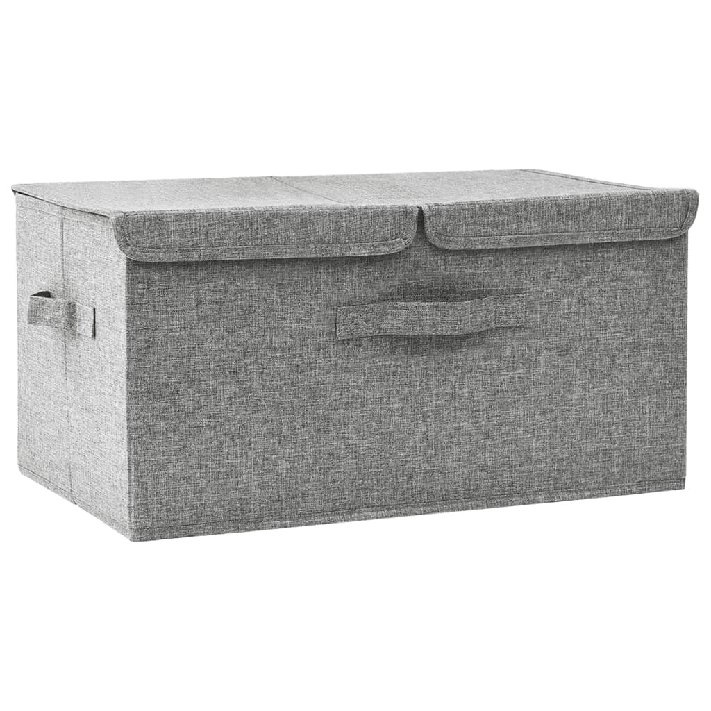 Vidaxl storage box 50x30x25 cm fabric gray