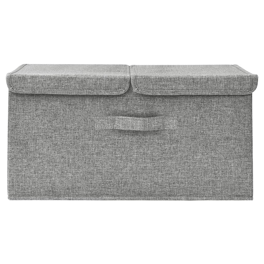 Caja de almacenamiento de Vidaxl 50x30x25 cm de tela gris