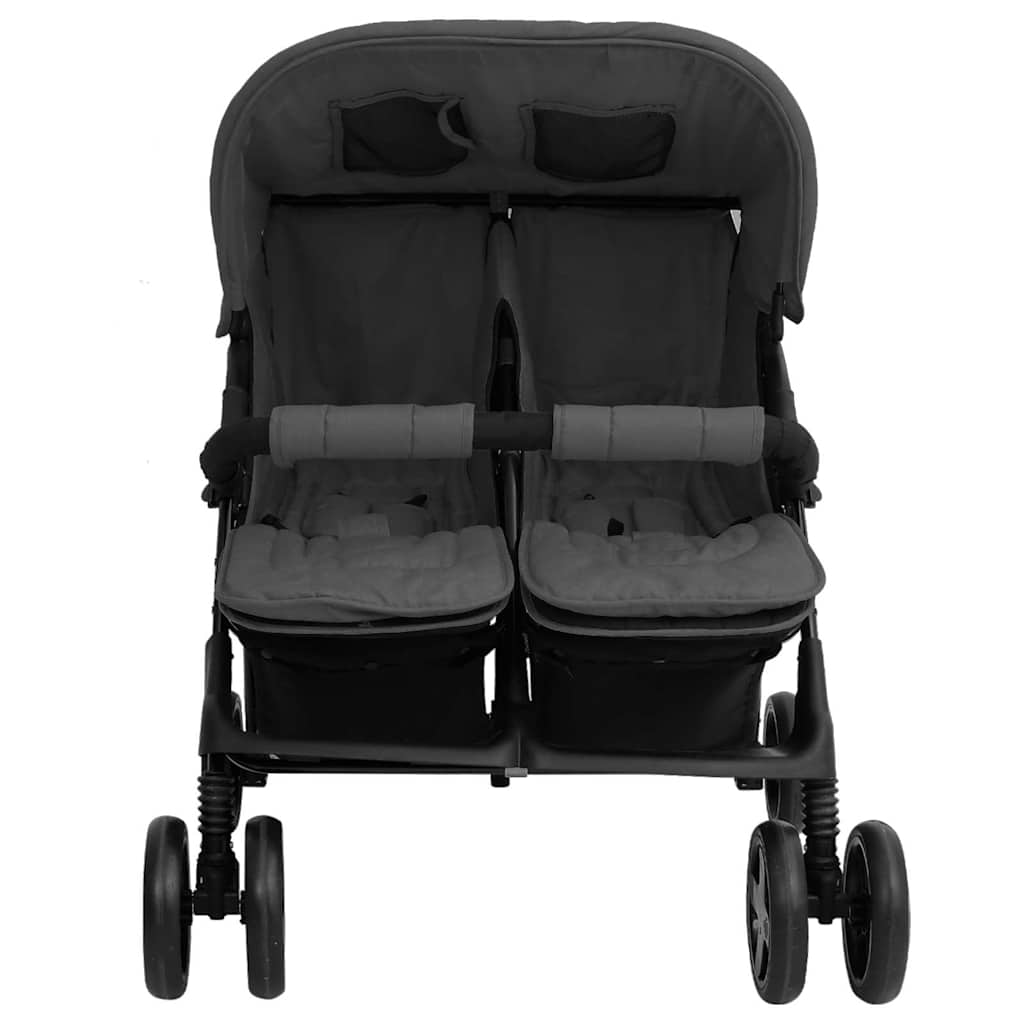 Vidaxl Twin Children's Steel Dunkelgrau