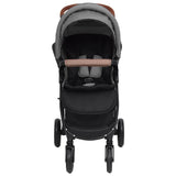 Vidaxl kinderwagen 2-in-1 staal lichtgrijs