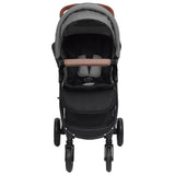 VidaXL Kinderwagen 2-in-1 Stahl hellgrau