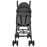Vidaxl Kinderbuggy Stahl hellgrau und schwarz