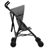 Vidaxl Kinderbuggy Steel Gris clair et noir