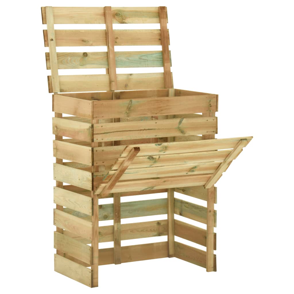 Vidaxl Gaart Kompost Bins 3 st 80x50x100 cm imprägnéiert Pinzy Holz