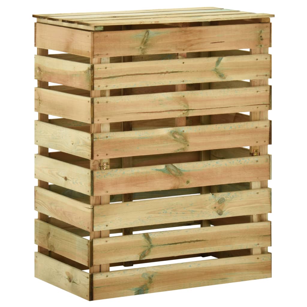 Vidaxl Gaart Kompost Bins 3 st 80x50x100 cm imprägnéiert Pinzy Holz