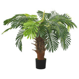 VIDAXL Künstliche Pflanze mit Topf Cycaspalm 90 cm Grün