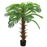 Vidaxl kënschtlech Planz mat Pot Cycasalpalm 140 cm gréng