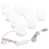 Vidaxl Spiegelbeleuchtung mit 8 LED -Lampen warmes Weiß und kaltes Weiß