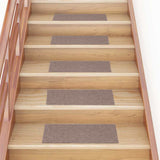 Vidaxl Treppenmatten selbstadhäsiv 15 Teile 60x25 cm hellbraun rechteckig