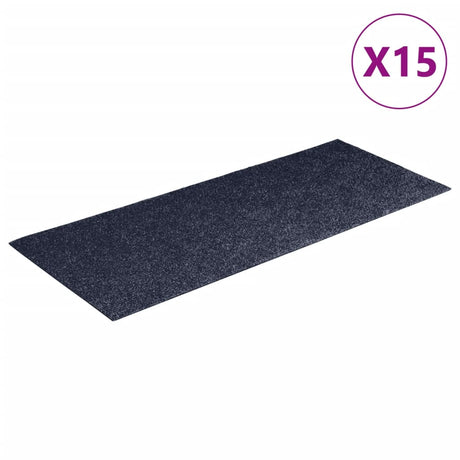 VIDAXL 15 ST -Pedalmatten Selbstadhäsiv rechteckige 60x25 cm graublau