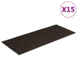 Vidaxl Treppenmatten selbstadhäsiv 15 Teile 60x25 cm dunkelbrauner Rechteck