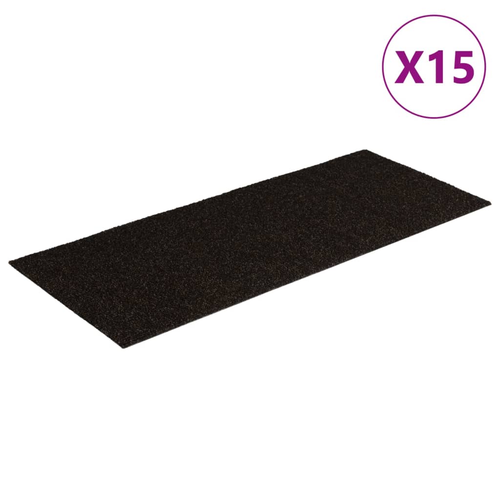 VIDAXL 15 ST Pedalmatten Selbstadhäsiv rechteckige 60x25 cm dunkelbraun