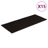 VIDAXL 15 ST Pedalmatten Selbstadhäsiv rechteckige 60x25 cm dunkelbraun