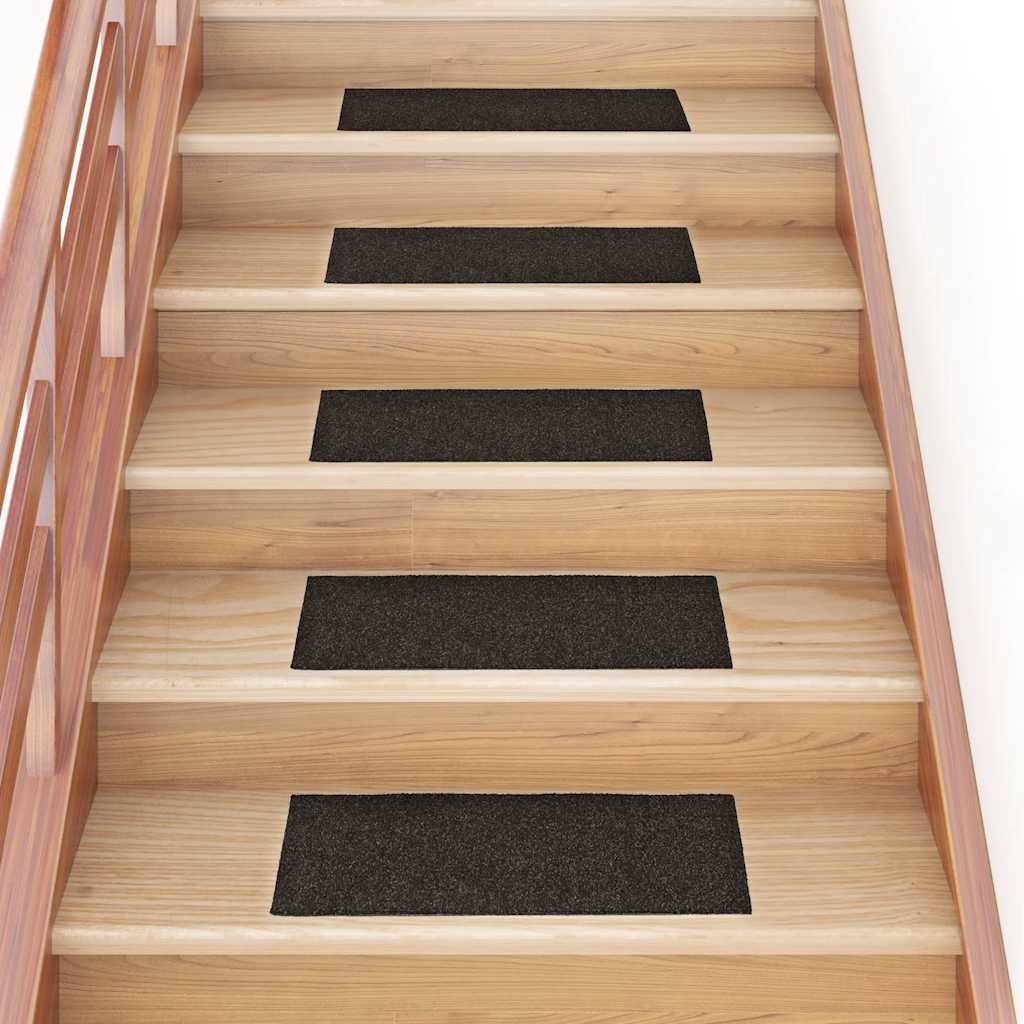 Vidaxl Treppenmatten selbstadhäsiv 15 Teile 60x25 cm dunkelbrauner Rechteck