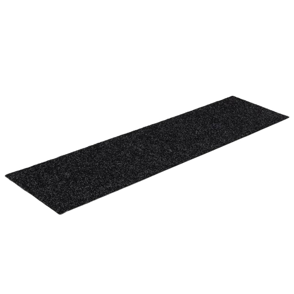 VidaXL 15 st pedal mats self -adhesive rectangular 76x20 cm black