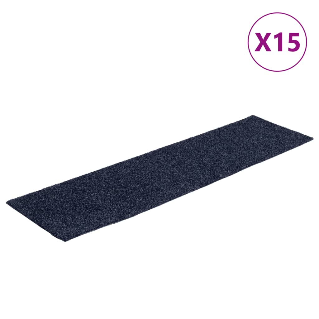 Vidaxl 15 esteras de pedal de Vidaxl autoadhesivo rectangular 76x20 cm azul gris