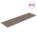 Vidaxl Treppenmatten selbstadhäsiv 15 Teile 76x20 cm beige rechteckig