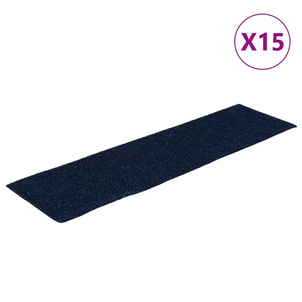 VIDAXL 15 ST -Pedalmatten Selbstadhäsiv rechteckig 76x20 cm blau